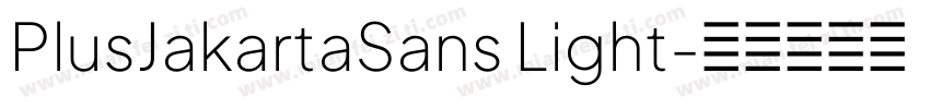 PlusJakartaSans Light字体转换